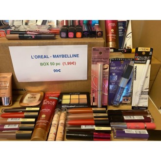 Assortiment( L'oreal& Maybelline) Carton 50pc A 99€HT (1,99€ HT)