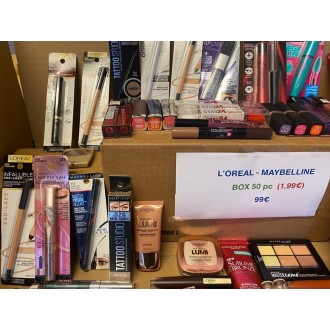Assortiment( L'oreal& Maybelline) Carton 50pc A 99€HT (1,99€ HT)