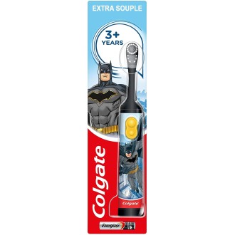 COLGATE - Brosse à Dents à Piles Colgate Batman Extra Souple - Piles Incluses -(Lot de 3)