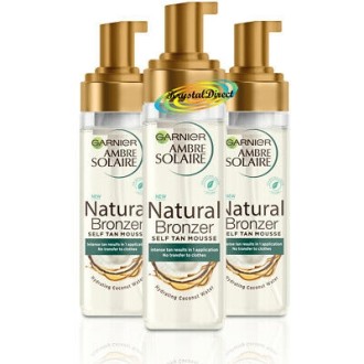 Garnier Ambre Solaire - Natural Bronzer Mousse Bronzante Corps et Visage 200 mL (Packs de 6)