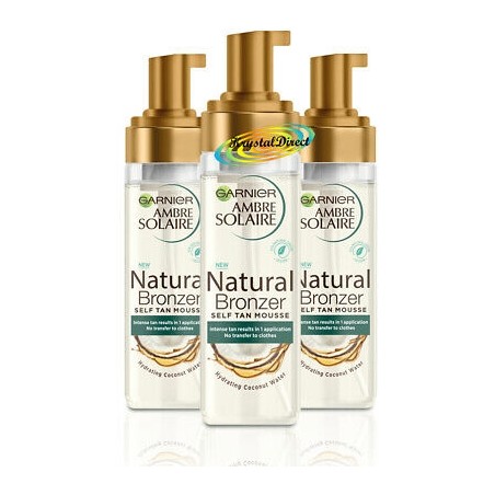 Garnier Ambre Solaire - Natural Bronzer Mousse Bronzante Corps et Visage 200 mL (Packs de 6)