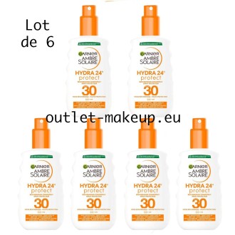 Garnier Ambre Solaire Hydra 24H Protect Spray protecteur Spray Protecteur Solaire FPS 30 (Lots de 6)