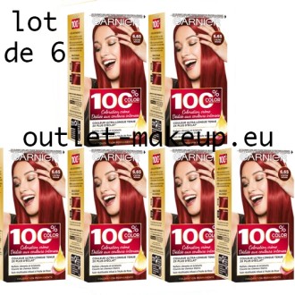 Garnier 100% Ultracolor Coloration N°665 Ultra Rouge (Lots de 6)