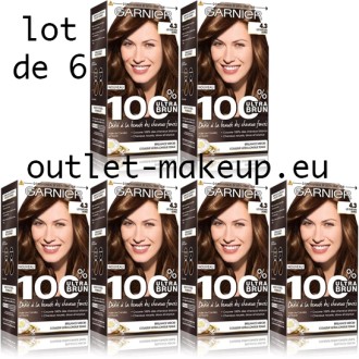 Garnier 100% Ultra Brun Coloration 4.3 Le Châtain Doré - (Lot de 6)