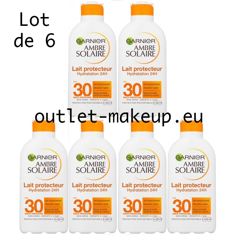 GARNIER Ambe Solaire - Hydra 24h Protect Lait protecteur Visage & Corps Hydra 24h Protect FPS 30 -(lot de 6)