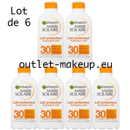 GARNIER Ambe Solaire - Hydra 24h Protect Lait protecteur Visage & Corps Hydra 24h Protect FPS 30 -(lot de 6)