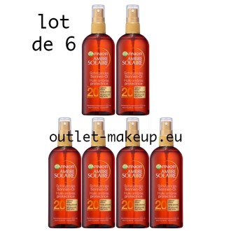 Garnier Ambre Solaire  Huile Solaire Protectrice  SPF 20 150 ml (lots de 6)