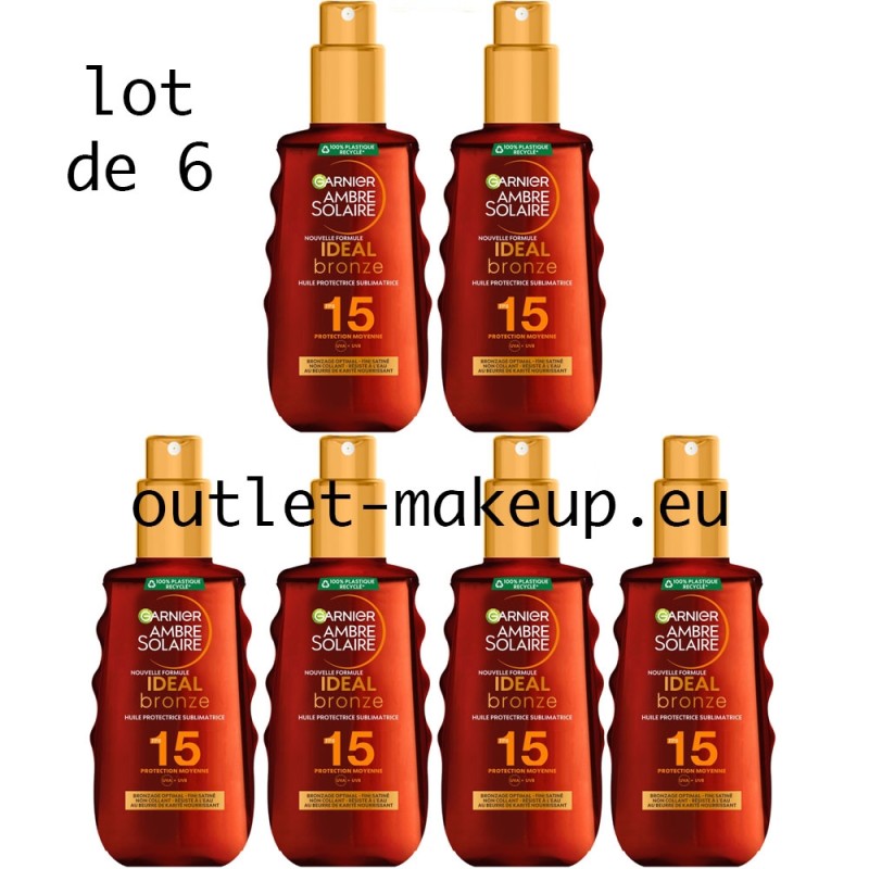 Ambre Solaire Ideal Bronze Huile protectrice sublimatrice SPF 20 (lots de 6)