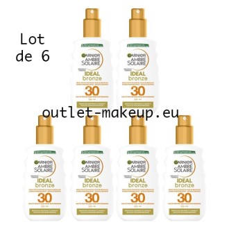 Garnier Ambre Solaire Spray Solaire Ideal Bronze SPF 30 - 200 ml (Lot de 6)