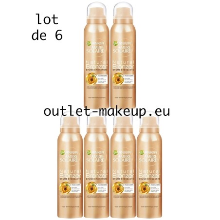 Garnier Ambre Solaire Natural Bronzeur Brume Bronzante Visage & Corps 150 ml (Lots de 6)