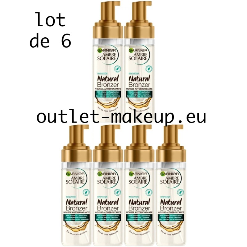 Garnier Ambre Solaire Natural Bronzer Mousse Autobronzante 200ml (Lots de6)