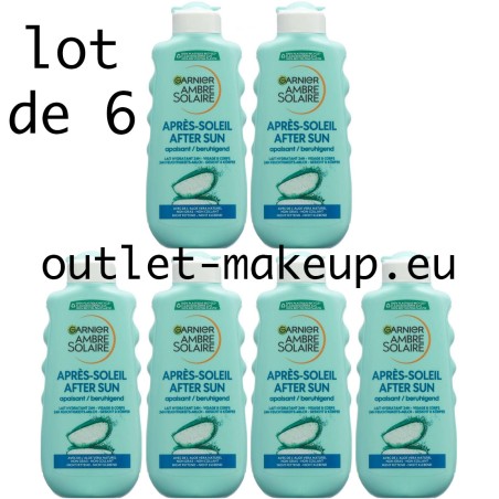 Garnier Lait hydratant apaisant après soleil Ambre Solaire 200 ml (Packs de 6)