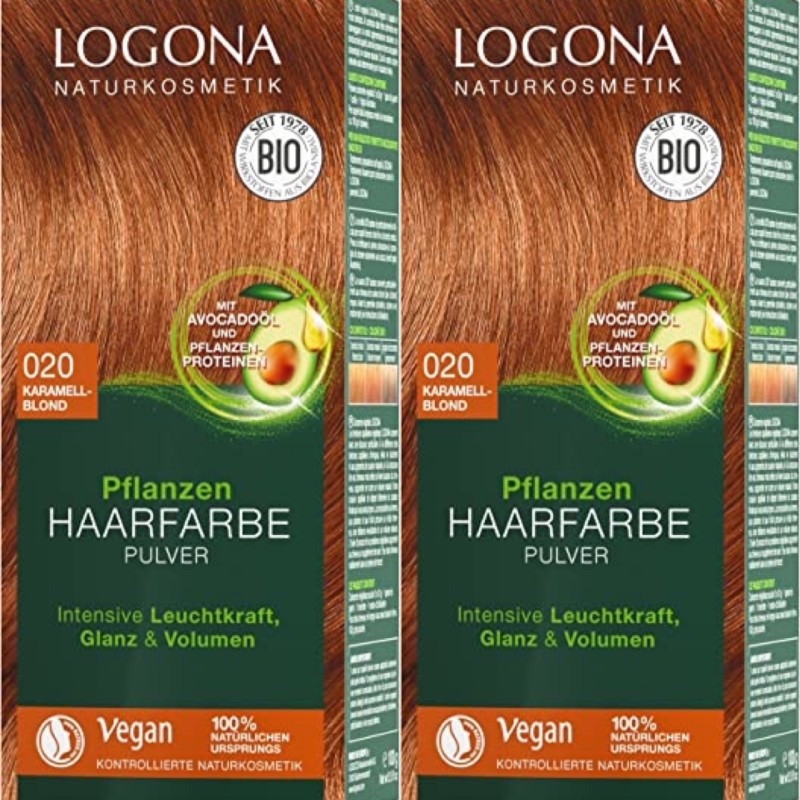 Logona -Coloration 100% Végétale - 020 Sahara - 100g (Lots de 2)