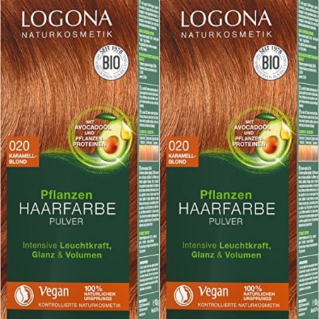 Logona -Coloration 100% Végétale - 020 Sahara - 100g (Lots de 2)