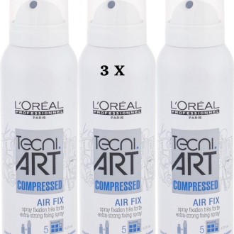 L'Oréal Tecni Art Fix Anti Frisottis Comprimé  fixation très fort  125ml (Lot de 3)