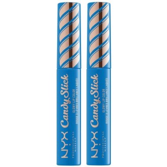 NYX PROFESSIONAL MAKEUP Brillant à Lèvres Candy Slick Glowy - Extra Mints - Aqua Teal (2 PCS)