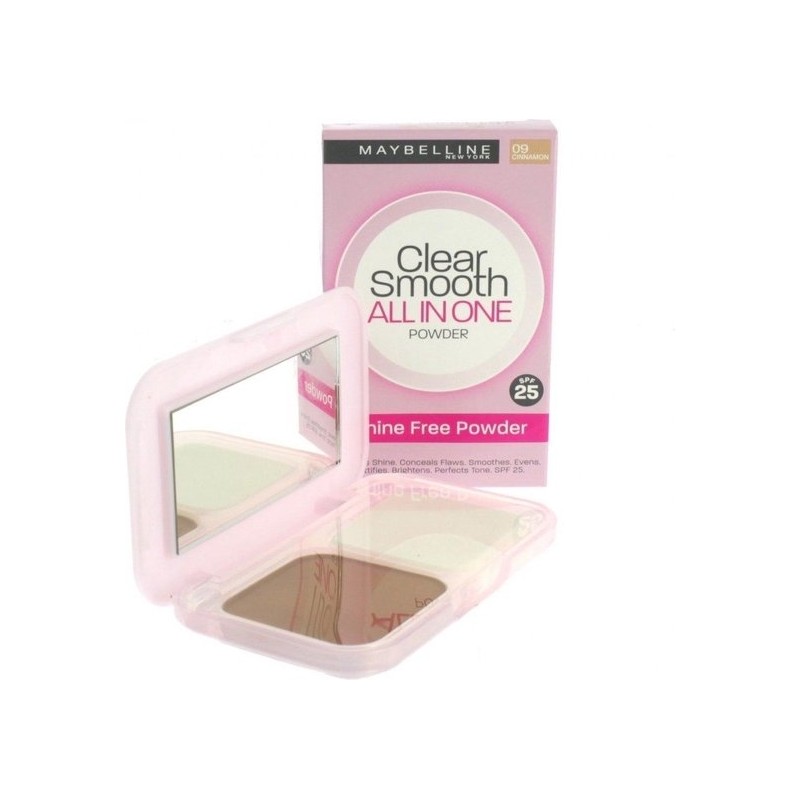 Maybeline, clear smooth - all in one powder - 09 Cinnamon caramel (Pcks de 12)