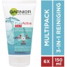 Garnier Skinactive (lots de 6) Face Pure Active 3en1 Nettoyant Profond