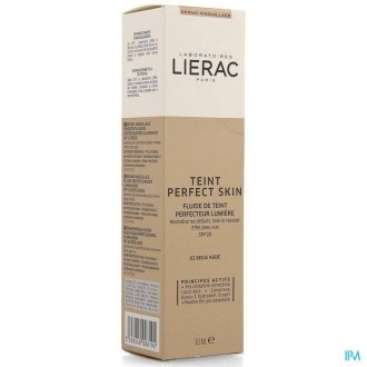 Lierac Teint Perfect Skin Fluide de Teint Perfecteur Lumière SPF20 30 ml - Teinte : 02 Beige Nude (Packs de 3)