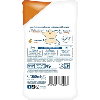 Dop Douceurs de nos Régions - Gel douche crème au parfum Clémentine de Corse 250ml (Packe de 2)