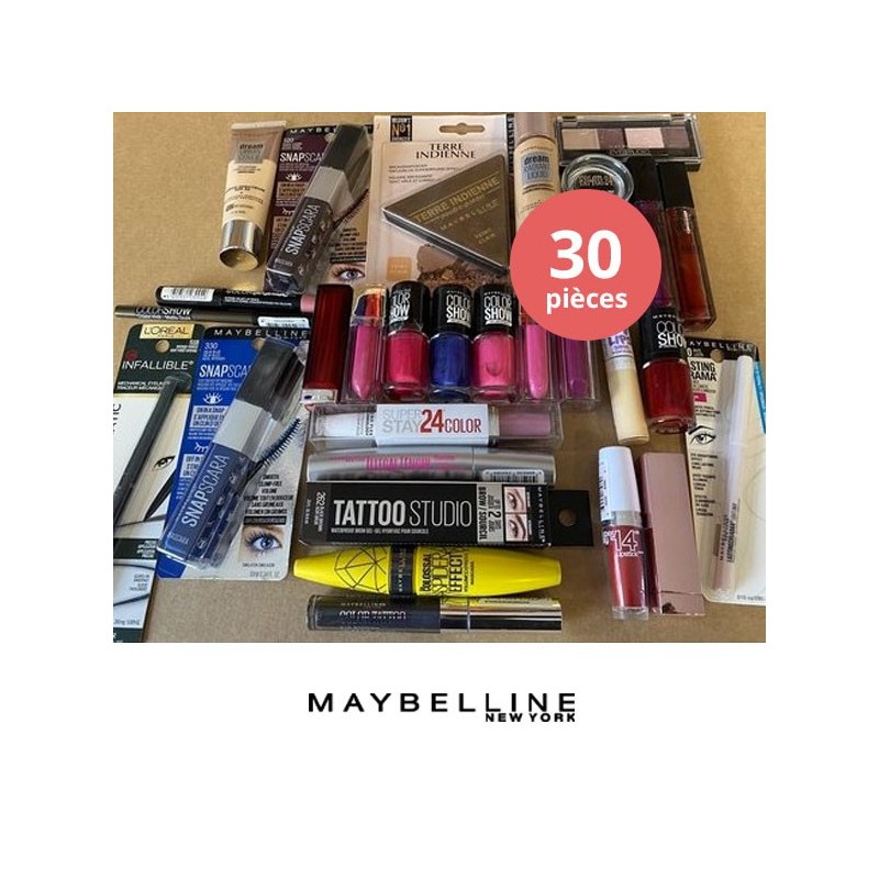 Gemey Maybelline Carton Mixte de 30 Unité A( 2,50€ unité)