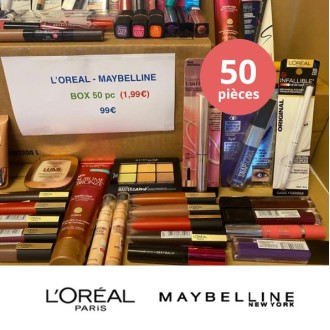 Assortiment ( L'oreal & Maybelline) Carton 50pc A 99€HT (1,99€ HT)