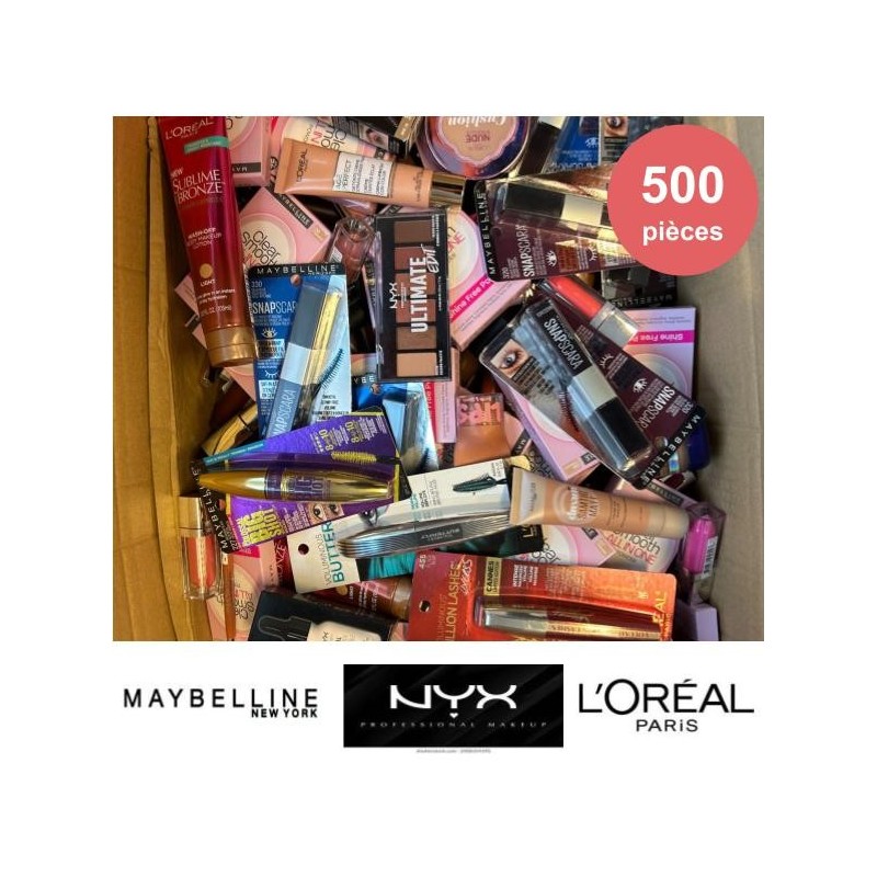 L'Oréal Paris & Gemey Maybelline assortiments de de 500 Pc 1,50€ HT
