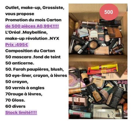 L'Oreal,Maybelline, HC Sephora, Lumene,Max Factor déstockage cartons