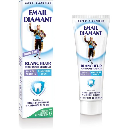 Email Diamant Dentifrice Blancheur Dents Sensibles 75 ml – Pack de 6